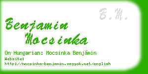 benjamin mocsinka business card